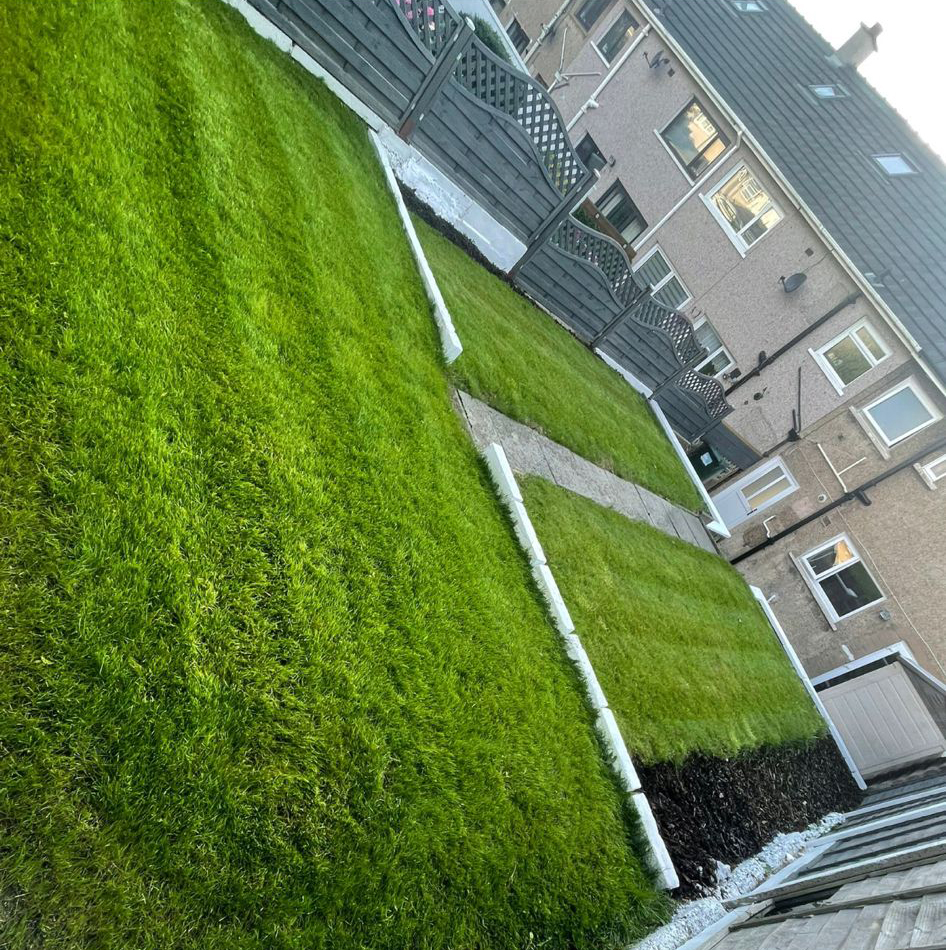 Freshly laid lawn and border maintenance Lancaster